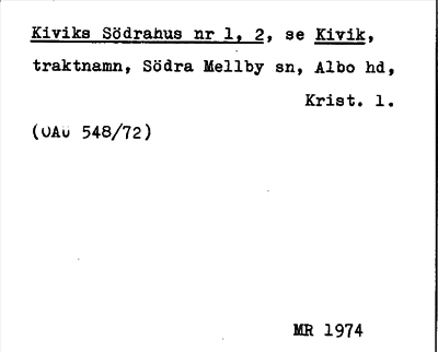 Bild på arkivkortet för arkivposten Kiviks Södrahus, se Kivik
