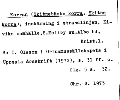Bild på arkivkortet för arkivposten Korran (Skitnebäcks korra, Skitne korra)