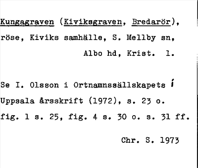 Bild på arkivkortet för arkivposten Kungagraven (Kiviksgraven, Bredarör)