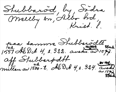 Bild på arkivkortet för arkivposten Stubbaröd