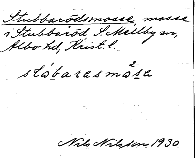 Bild på arkivkortet för arkivposten Stubbaröds mosse