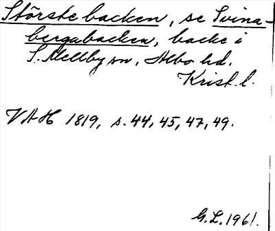 Bild på arkivkortet för arkivposten Stöste backen, se Svinabergabacken
