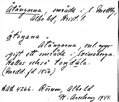 Bild på arkivkortet för arkivposten Åtångana