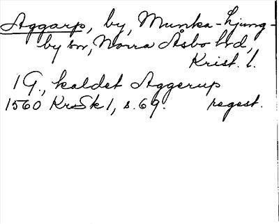 Bild på arkivkortet för arkivposten Aggarp