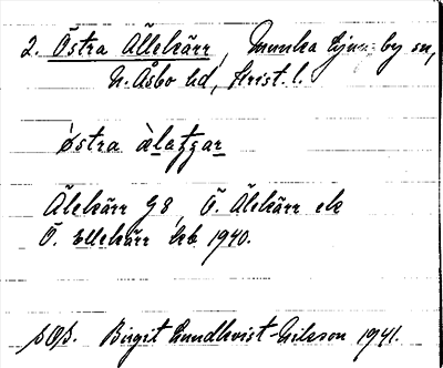 Bild på arkivkortet för arkivposten Östra Ällekärr
