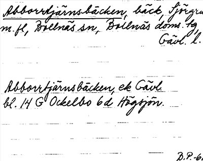 Bild på arkivkortet för arkivposten Abborrtjärnsbäcken