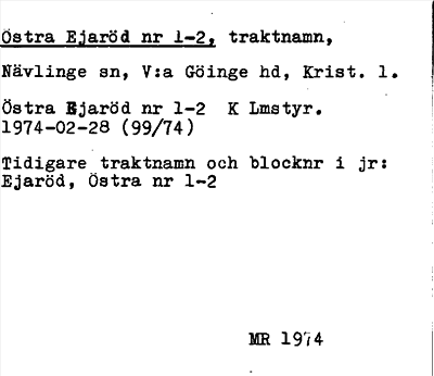 Bild på arkivkortet för arkivposten Östra Ejaröd