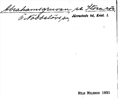 Bild på arkivkortet för arkivposten Abrahamsgruvan, se Stora rör