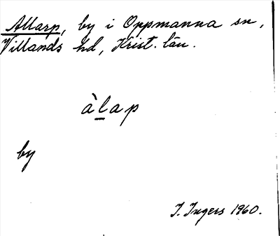 Bild på arkivkortet för arkivposten Allarp