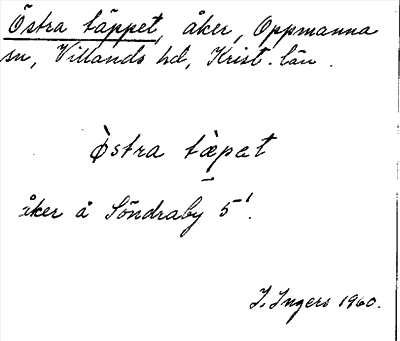 Bild på arkivkortet för arkivposten Östra täppet