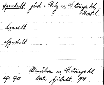 Bild på arkivkortet för arkivposten Agnshult