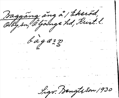 Bild på arkivkortet för arkivposten Baggäng