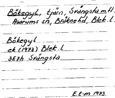Bild på arkivkortet för arkivposten Bökegyl