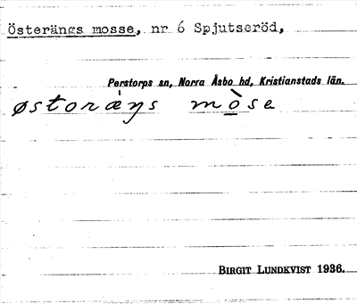 Bild på arkivkortet för arkivposten Österängs mosse