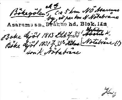 Bild på arkivkortet för arkivposten Bökegölen