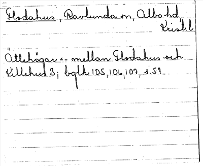 Bild på arkivkortet för arkivposten Flodahus