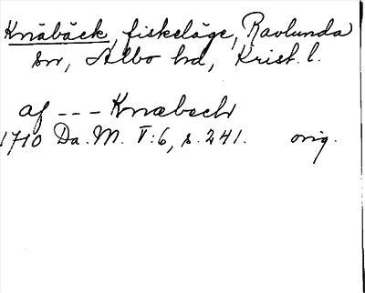 Bild på arkivkortet för arkivposten Knäbäck