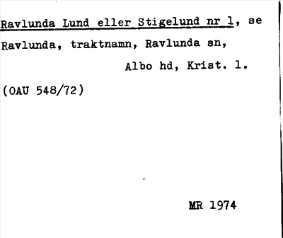 Bild på arkivkortet för arkivposten Ravlunda Lund eller Stigelund, se Ravlunda