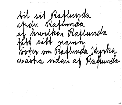 Bild på baksidan av arkivkortet för arkivposten Ravlunda