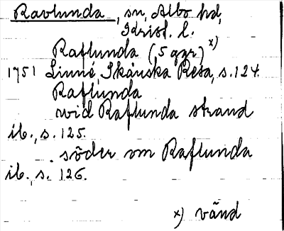 Bild på arkivkortet för arkivposten Ravlunda