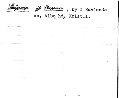 Bild på arkivkortet för arkivposten Skäpparp, jfr Skepparp