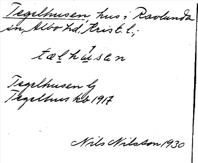 Bild på arkivkortet för arkivposten Tegelhusen