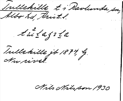 Bild på arkivkortet för arkivposten Tullekille