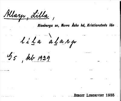 Bild på arkivkortet för arkivposten Allarp, Lilla