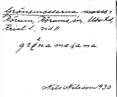 Bild på arkivkortet för arkivposten Grönamossarna