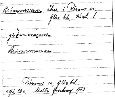 Bild på arkivkortet för arkivposten Grönamossarna