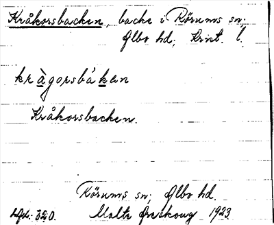 Bild på arkivkortet för arkivposten Kråkorsbacken