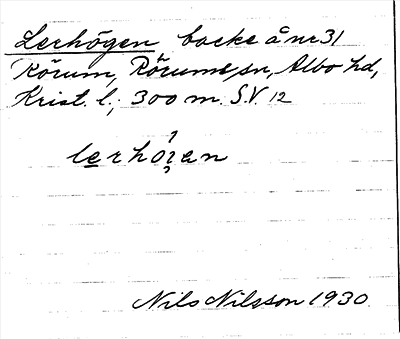 Bild på arkivkortet för arkivposten Lerhögen