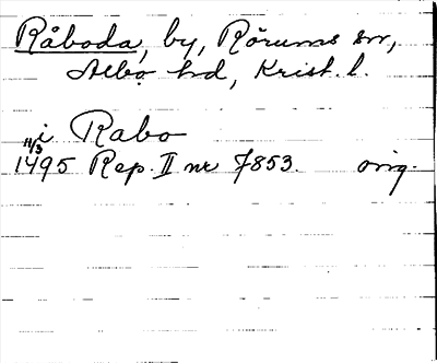 Bild på arkivkortet för arkivposten Råboda