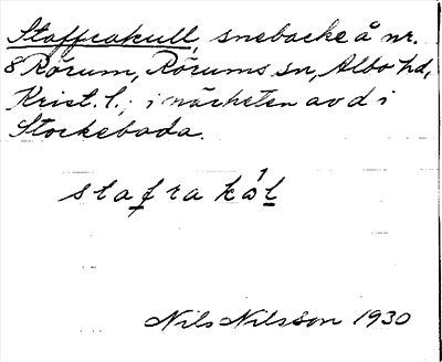Bild på arkivkortet för arkivposten Staffrakull