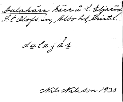 Bild på arkivkortet för arkivposten Dalakärr