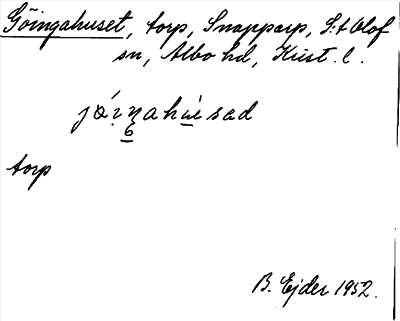 Bild på arkivkortet för arkivposten Göingahuset