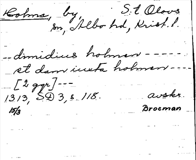 Bild på arkivkortet för arkivposten Holma