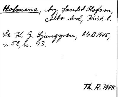 Bild på arkivkortet för arkivposten Holmana