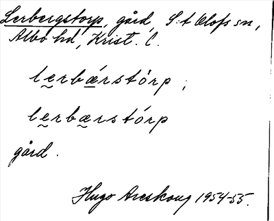 Bild på arkivkortet för arkivposten Lerbergstorp