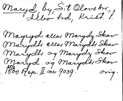 Bild på arkivkortet för arkivposten Maryd
