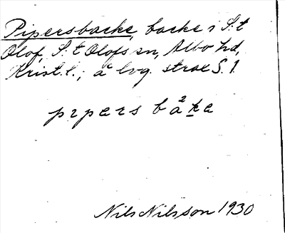 Bild på arkivkortet för arkivposten Pipersbacke