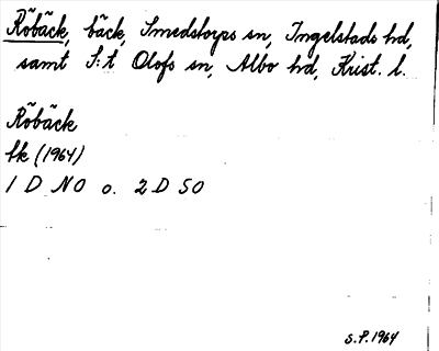 Bild på arkivkortet för arkivposten Röbäck