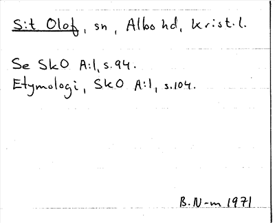 Bild på arkivkortet för arkivposten Sankt Olof
