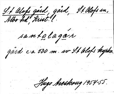 Bild på arkivkortet för arkivposten Sankt Olofs gård