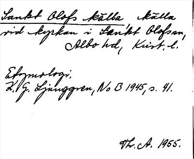 Bild på arkivkortet för arkivposten Sankt Olofs källa
