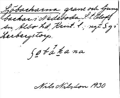 Bild på arkivkortet för arkivposten Sjöbackarna