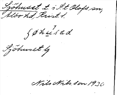 Bild på arkivkortet för arkivposten Sjöhuset