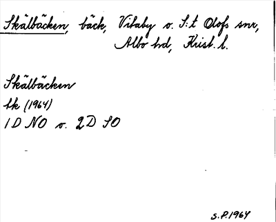 Bild på arkivkortet för arkivposten Skälbäcken