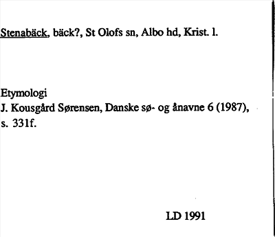 Bild på arkivkortet för arkivposten Stenabäck