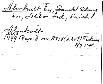 Bild på arkivkortet för arkivposten Älmhult